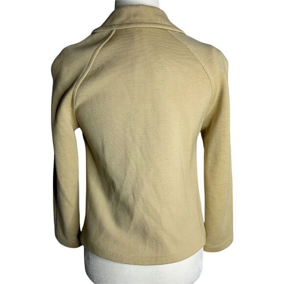 Vintage 60s 3 Piece Wool Jacket Pant Set XS Beige Orange Mod Preppy Collegiate - Picture 3 of 12